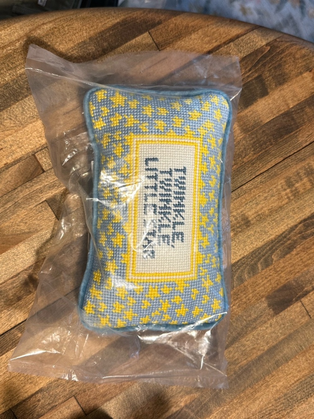 Twinkle Twinkle Mini Needlepoint Pillow - Picture 2 of 3